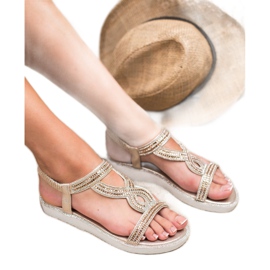 SHELOVET Sandali slip-on con zeppa giallo 2