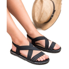 SHELOVET Sandali da donna comodi nero 1
