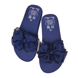 Best Shoes Pantofole in schiuma con fiocco blu 1