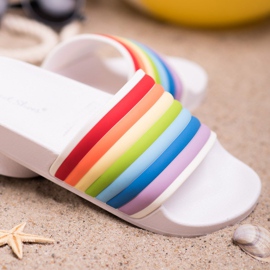 Sweet Shoes Infradito in gomma colorata bianca multicolore 1