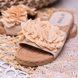 SHELOVET Pantofole espadrillas beige 1