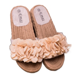 SHELOVET Pantofole espadrillas beige 2