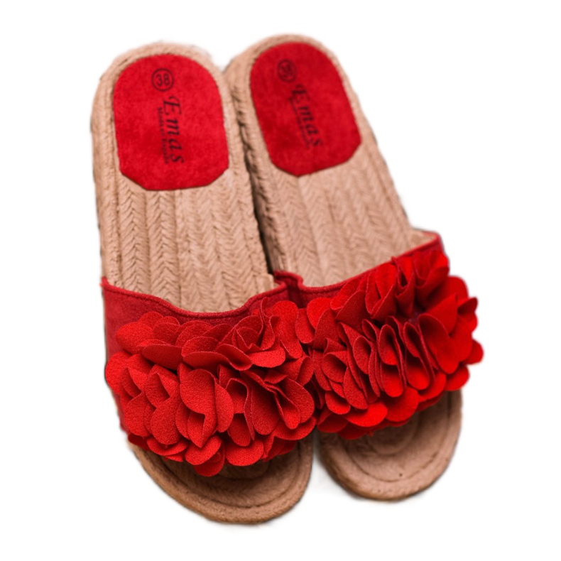 SHELOVET Pantofole rosse Espadrillas rosso 1