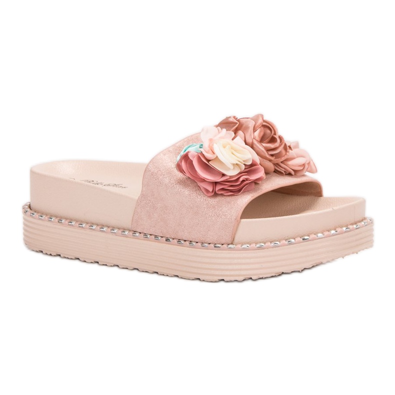 Bello Star Pantofole Sulla Piattaforma rosa 1