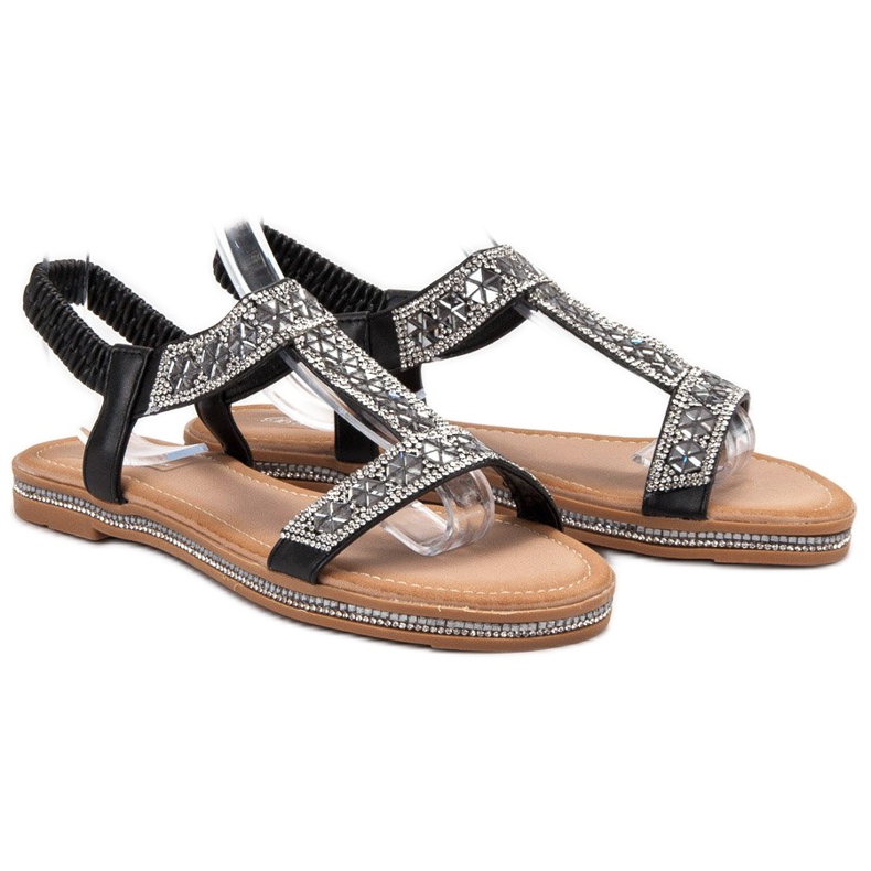 Bello Star Sandali Neri Decorati nero 1