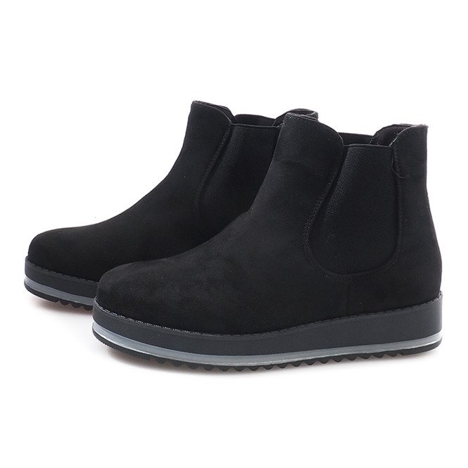 Stivaletti caldi Stivali Jodhpur K-105 Nero 1