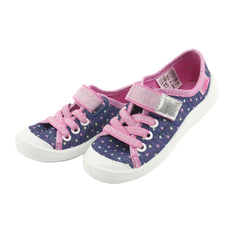 Scarpe per bambini Befado 251X135 blu navy rosa grigio 4