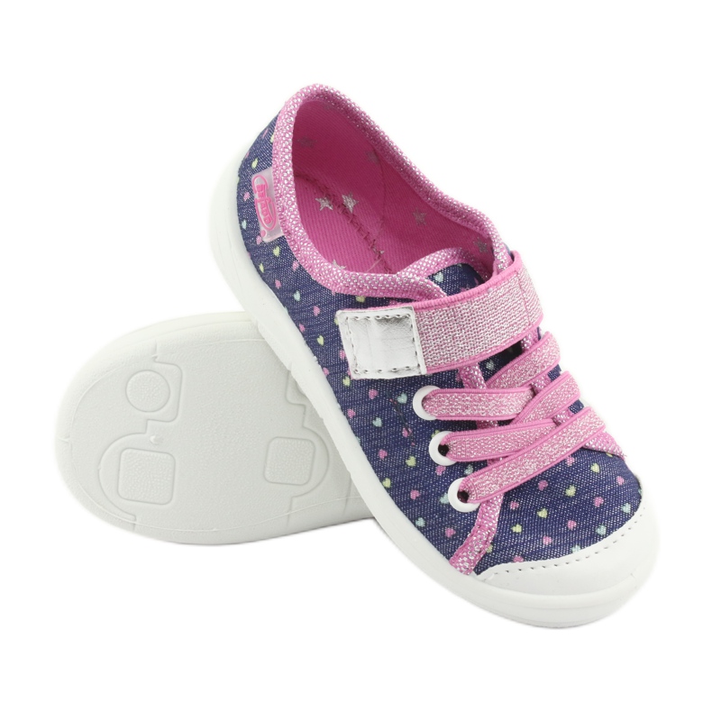 Scarpe per bambini Befado 251X135 blu navy rosa grigio 3