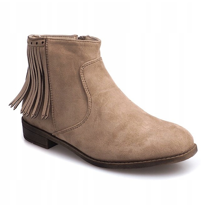 Stivali in camoscio stile boho 8355 Beige 1