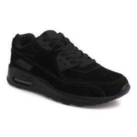 Scarpe Sportive Sneakers Suede 55109-1 Nero 2