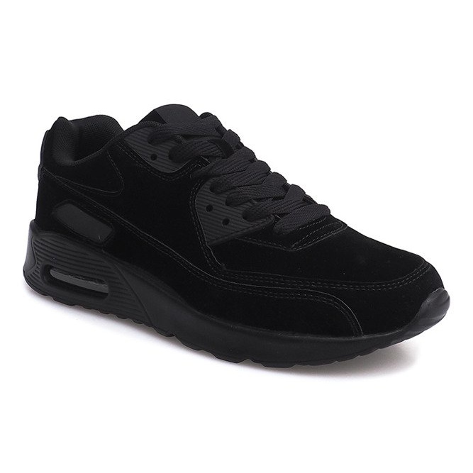 Scarpe Sportive Sneakers Suede 55109-1 Nero 2