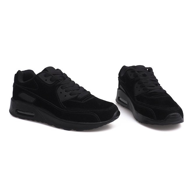 Scarpe Sportive Sneakers Suede 55109-1 Nero 1