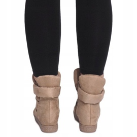 Sneakers Con Zeppa Con Velcro 1703 Camel marrone 1