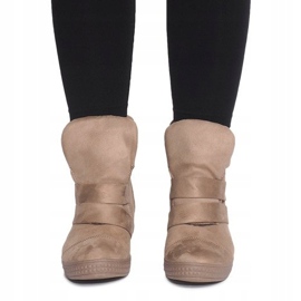 Sneakers Con Zeppa Con Velcro 1703 Camel marrone 2