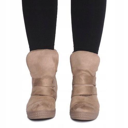 Sneakers Con Zeppa Con Velcro 1703 Camel marrone 2