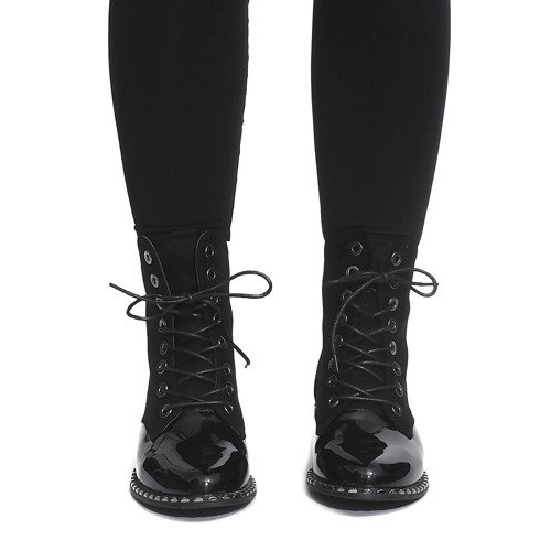 Stivali laccati esclusivi BL-29 Black nero 1