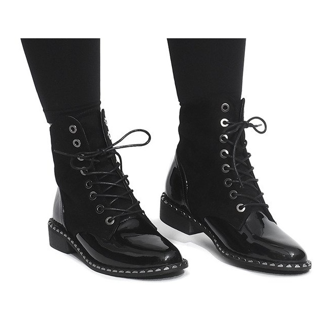Stivali laccati esclusivi BL-29 Black nero 2