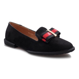 Slip-on nere con fiocco Rossa nero 1