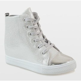 Sneakers con zeppa argento 29333-2 grigio 1