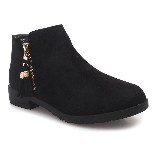 Stivaletti in pelle scamosciata Jodhpur 8565 Nero 2