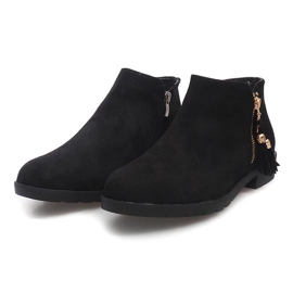 Stivaletti in pelle scamosciata Jodhpur 8565 Nero 1