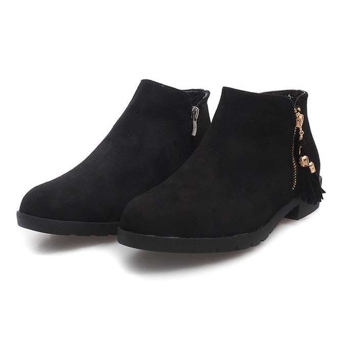 Stivaletti in pelle scamosciata Jodhpur 8565 Nero 1