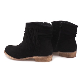 Stivaletti in pelle scamosciata Stivali Jodhpur ZY9040 Nero 1