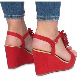 Sandali con zeppa Red Liris rosso 1