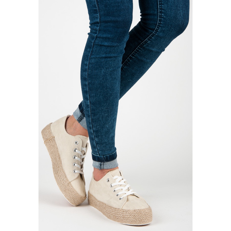 Espadrillas Beige Sulla Rilegatura 2