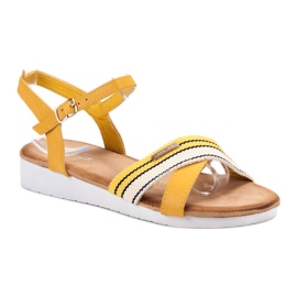 Bello Star Sandali con fibbia giallo 1