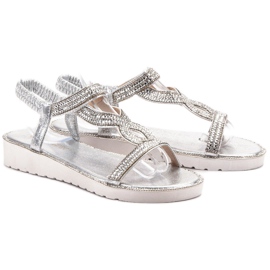 Bestelle Sandali slip-on sulla piattaforma grigio 1