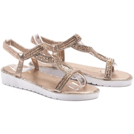 Bestelle Sandali slip-on sulla piattaforma giallo 1