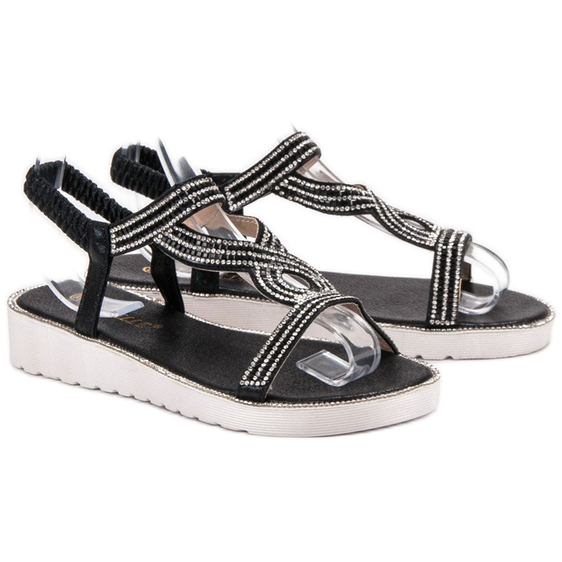 Bestelle Sandali slip-on sulla piattaforma nero 1