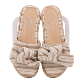 SHELOVET Pantofole Con Fiocco marrone 1