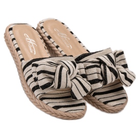 SHELOVET Pantofole Con Fiocco bianca 2