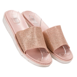 Fashion Pantofole lucide alla moda marrone 1