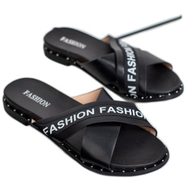 SHELOVET Pantofole nere alla moda nero 1