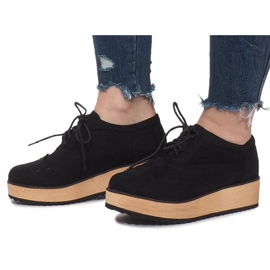 Scarpe brogue nere sulla piattaforma Danielle nero 1