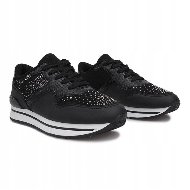 Sneakers sportive nere Odette nero 1