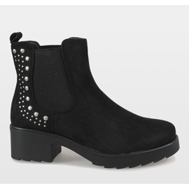 Kayla Shoes Stivali neri isolati con tacco alto 88048 nero 2