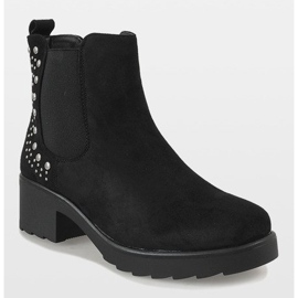 Kayla Shoes Stivali neri isolati con tacco alto 88048 nero 1