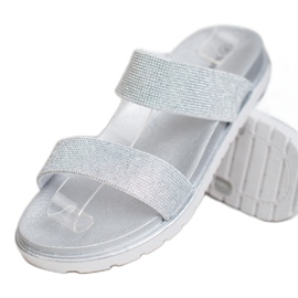 SHELOVET Pantofole In Gomma Con Glitter grigio 2