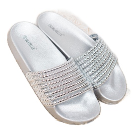 Bestelle Pantofole di gomma con perline grigio 2