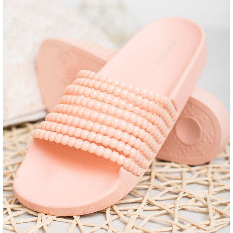 Bestelle Pantofole di gomma con perline rosa 1