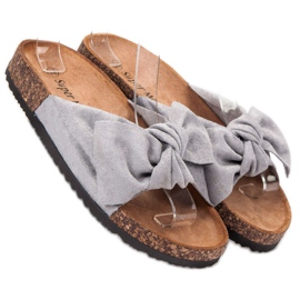 Super Me Pantofole grigie alla moda grigio 1