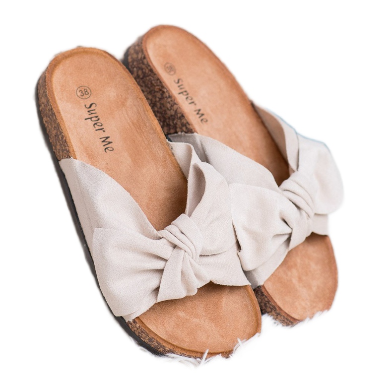 Super Me Pantofole beige alla moda 1