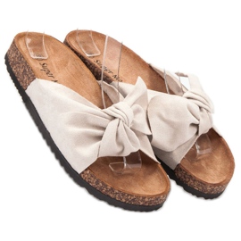 Super Me Pantofole beige alla moda 2