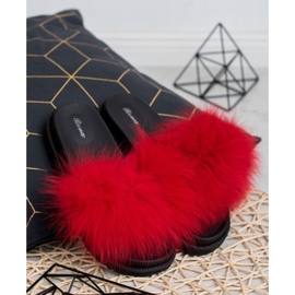 SHELOVET Pantofole Con Pelliccia rosso 2