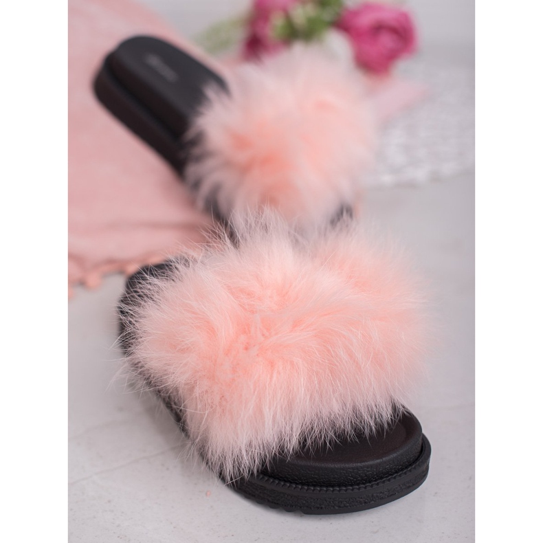 SHELOVET Pantofole Con Pelliccia rosa 1