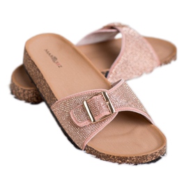 Marquiz Pantofole Lucide Con Fibbia rosa 1